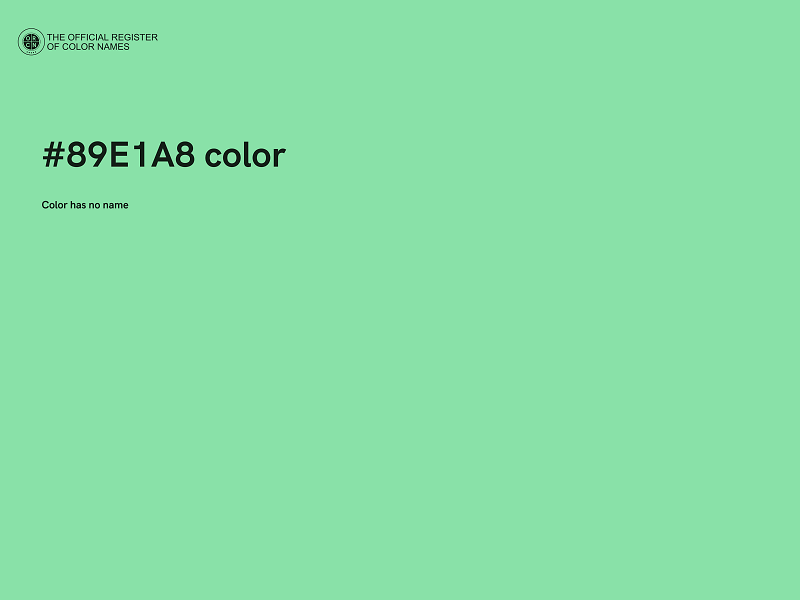 #89E1A8 color image