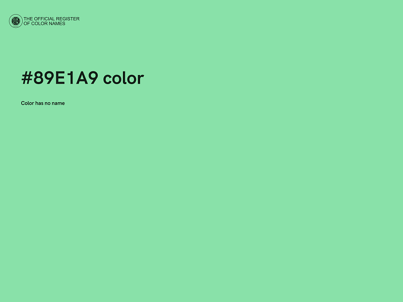 #89E1A9 color image