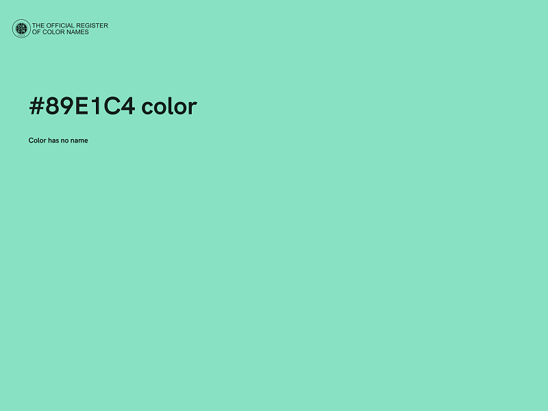 #89E1C4 color image