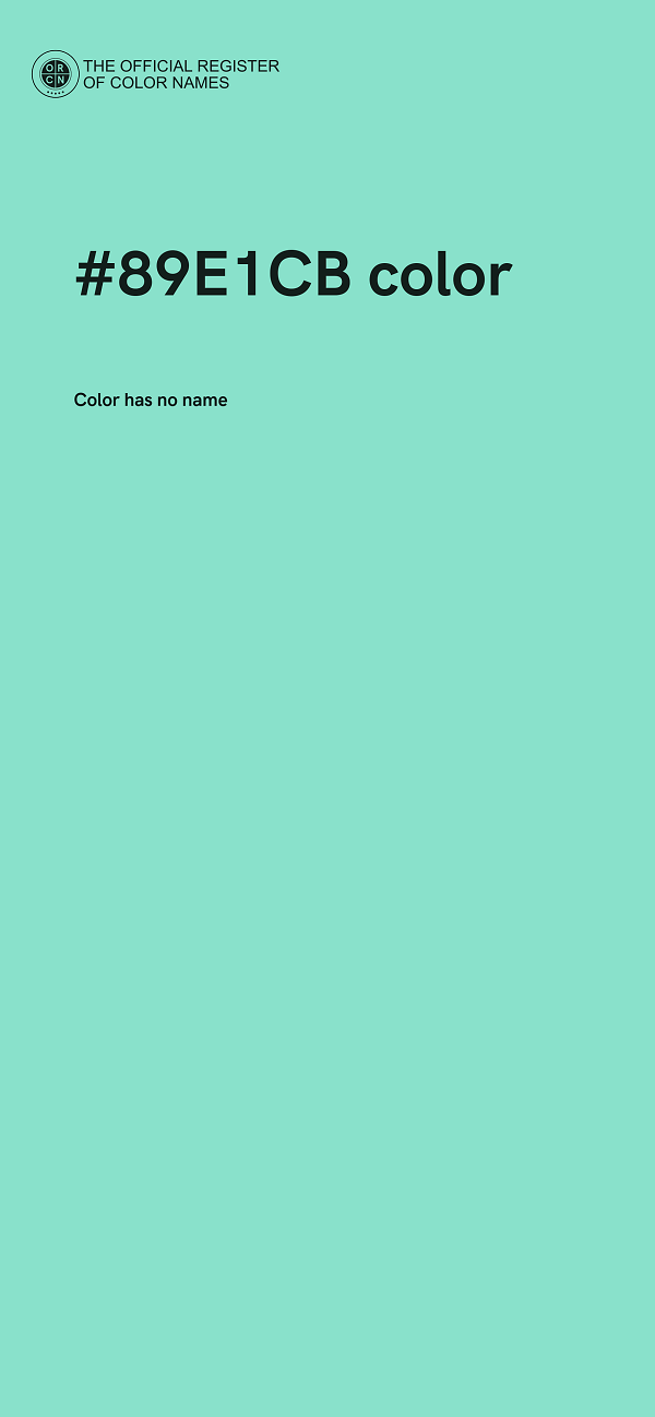 #89E1CB color image