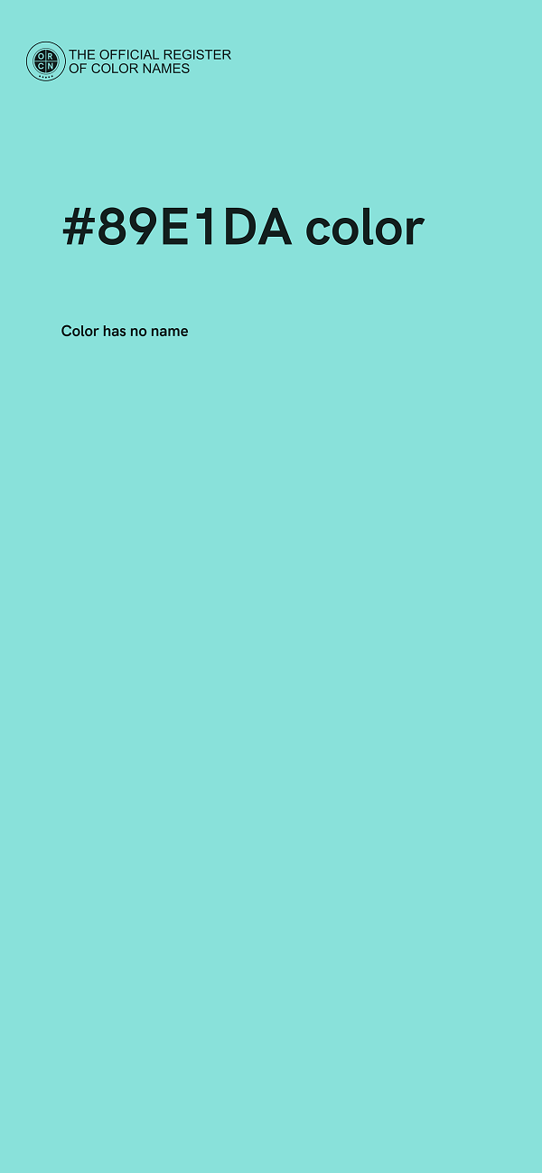 #89E1DA color image