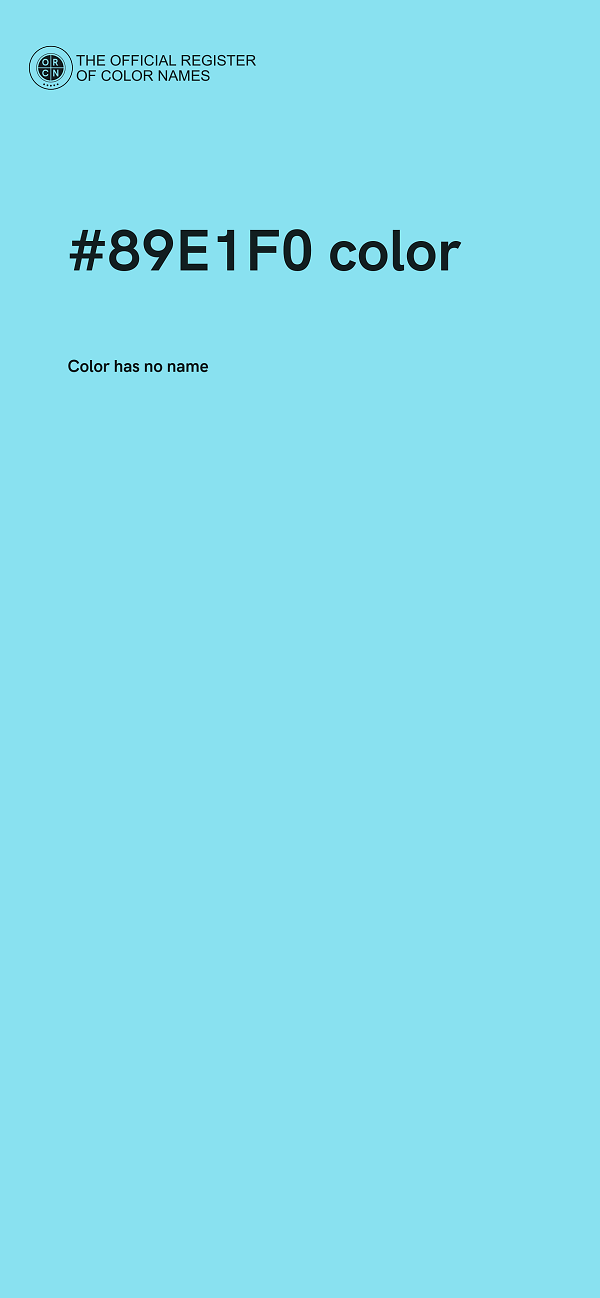 #89E1F0 color image