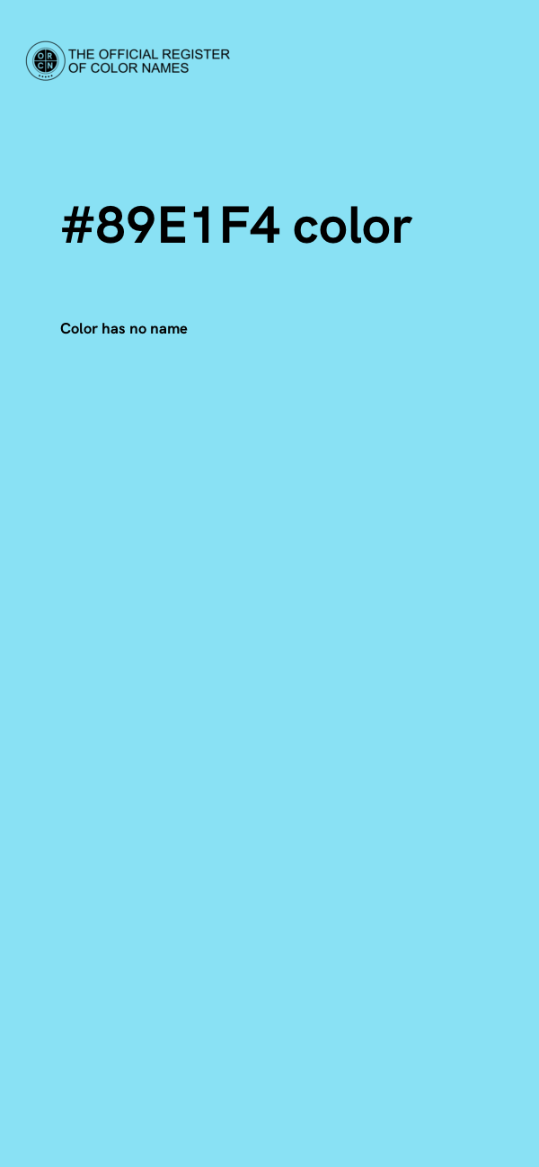 #89E1F4 color image