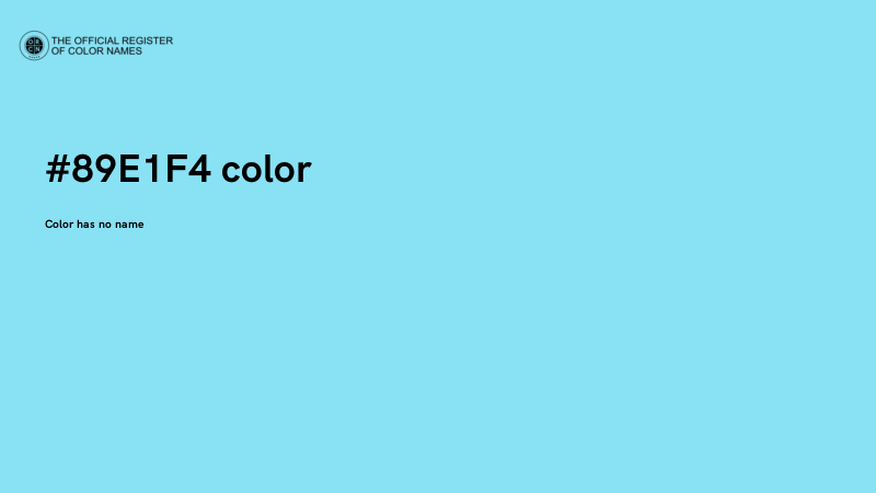 #89E1F4 color image