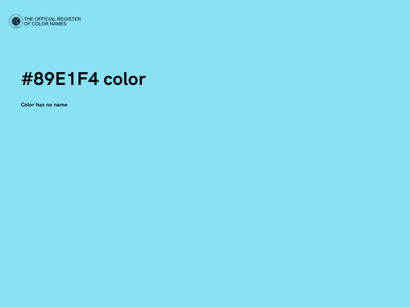 #89E1F4 color image