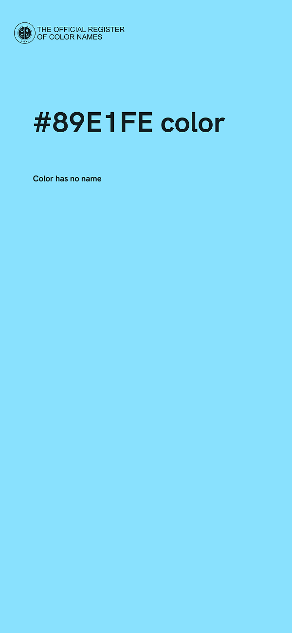 #89E1FE color image