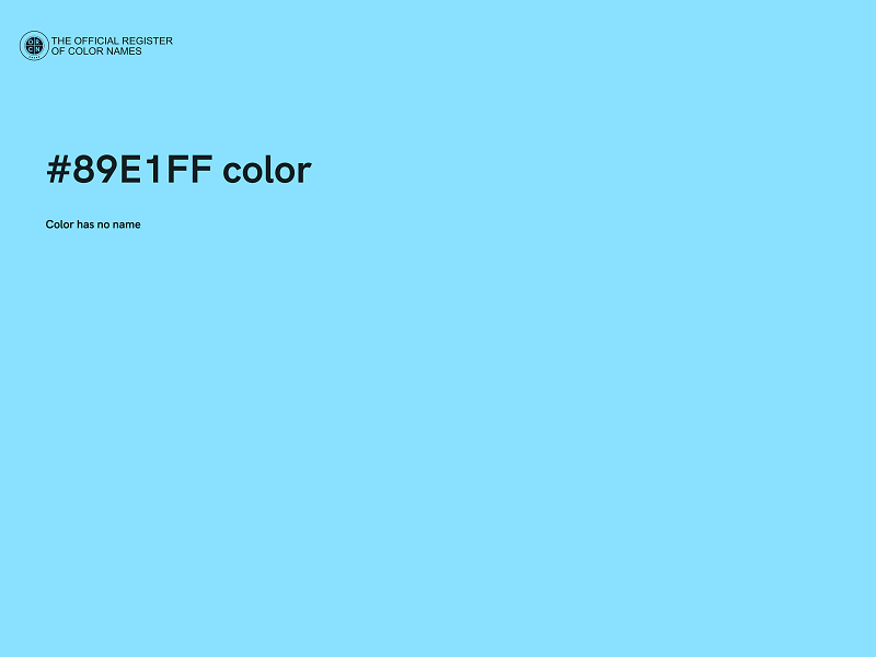 #89E1FF color image