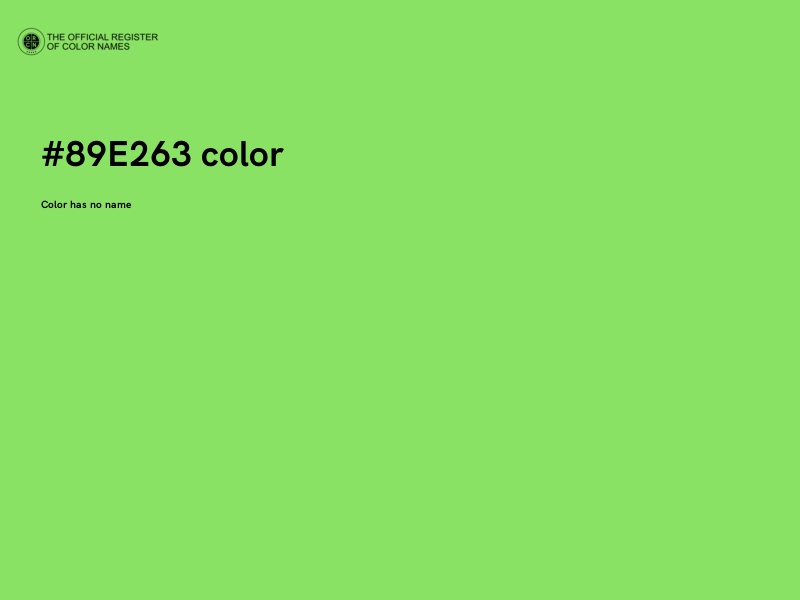 #89E263 color image