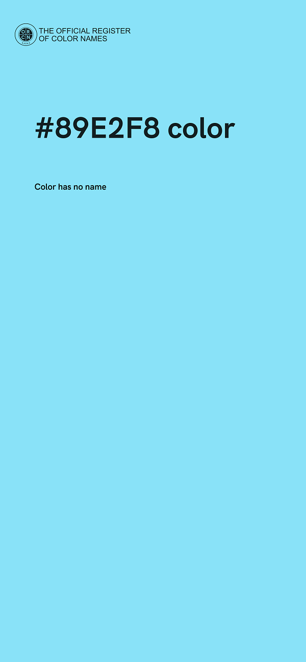 #89E2F8 color image