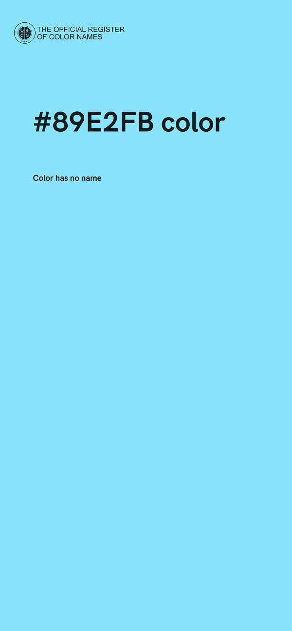 #89E2FB color image