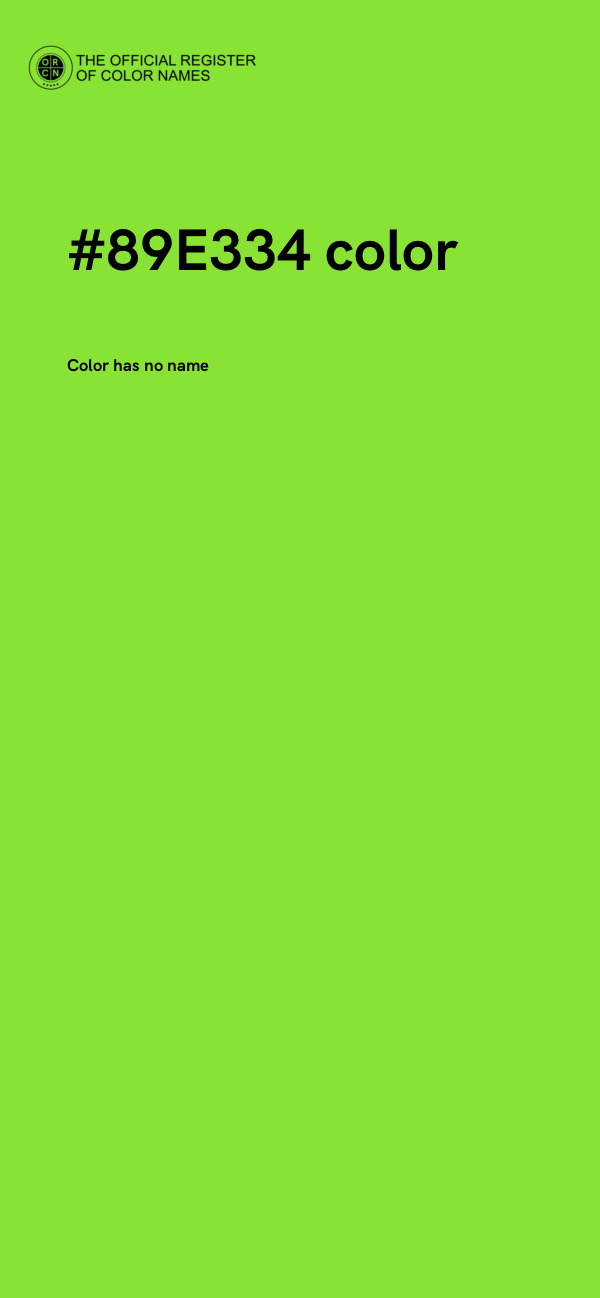 #89E334 color image