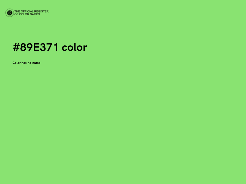 #89E371 color image