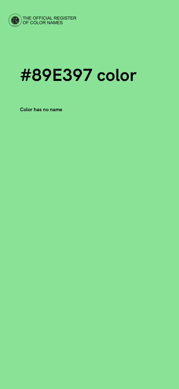 #89E397 color image