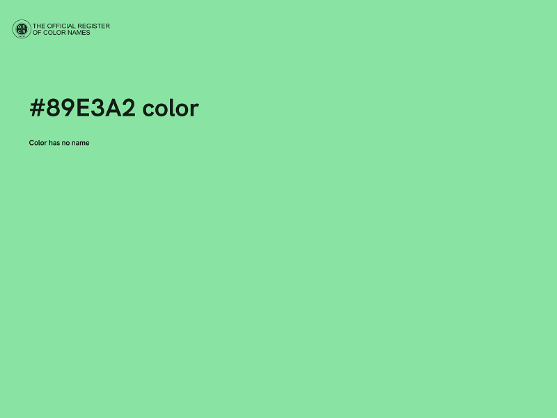 #89E3A2 color image