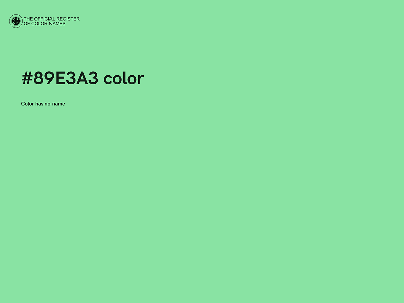 #89E3A3 color image