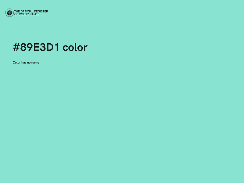 #89E3D1 color image