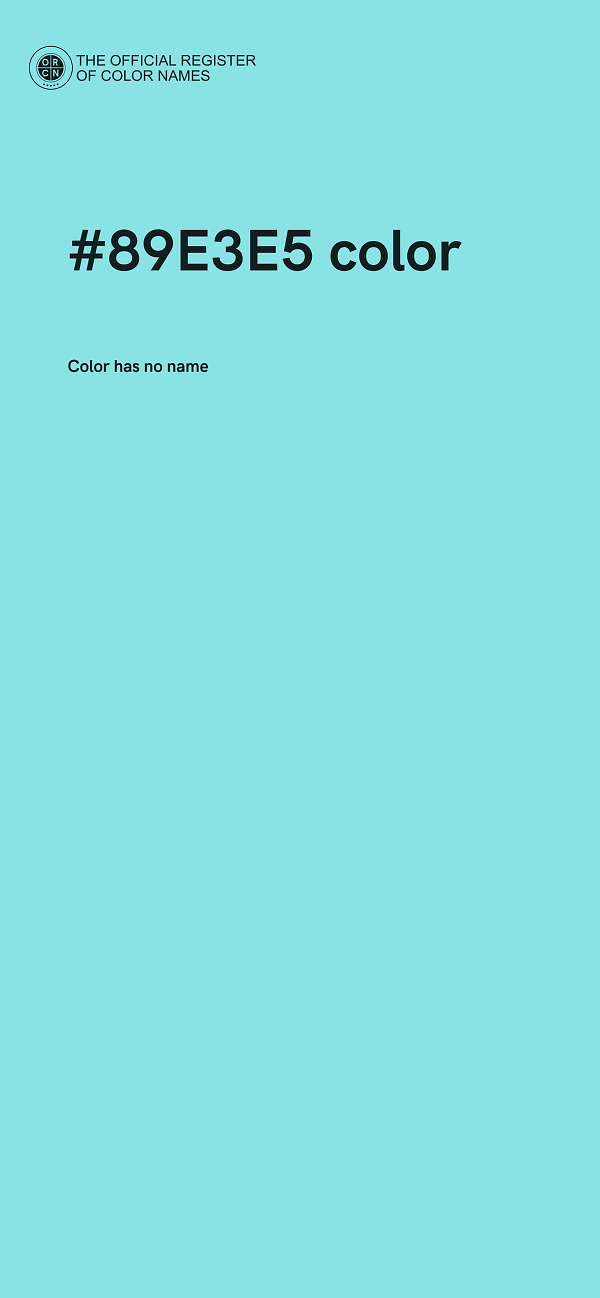 #89E3E5 color image