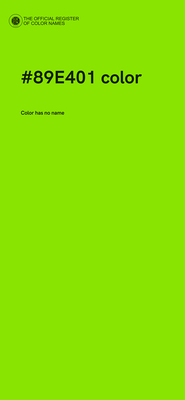 #89E401 color image