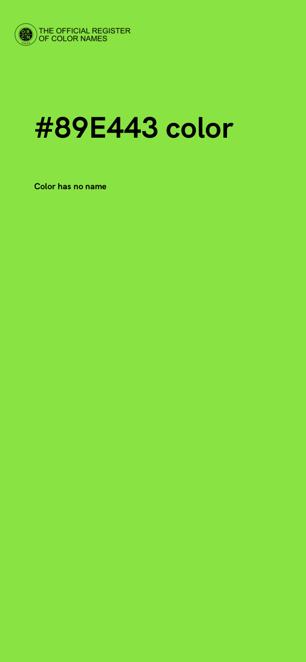 #89E443 color image