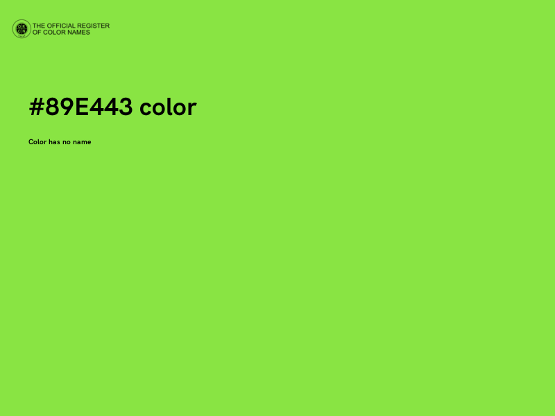 #89E443 color image