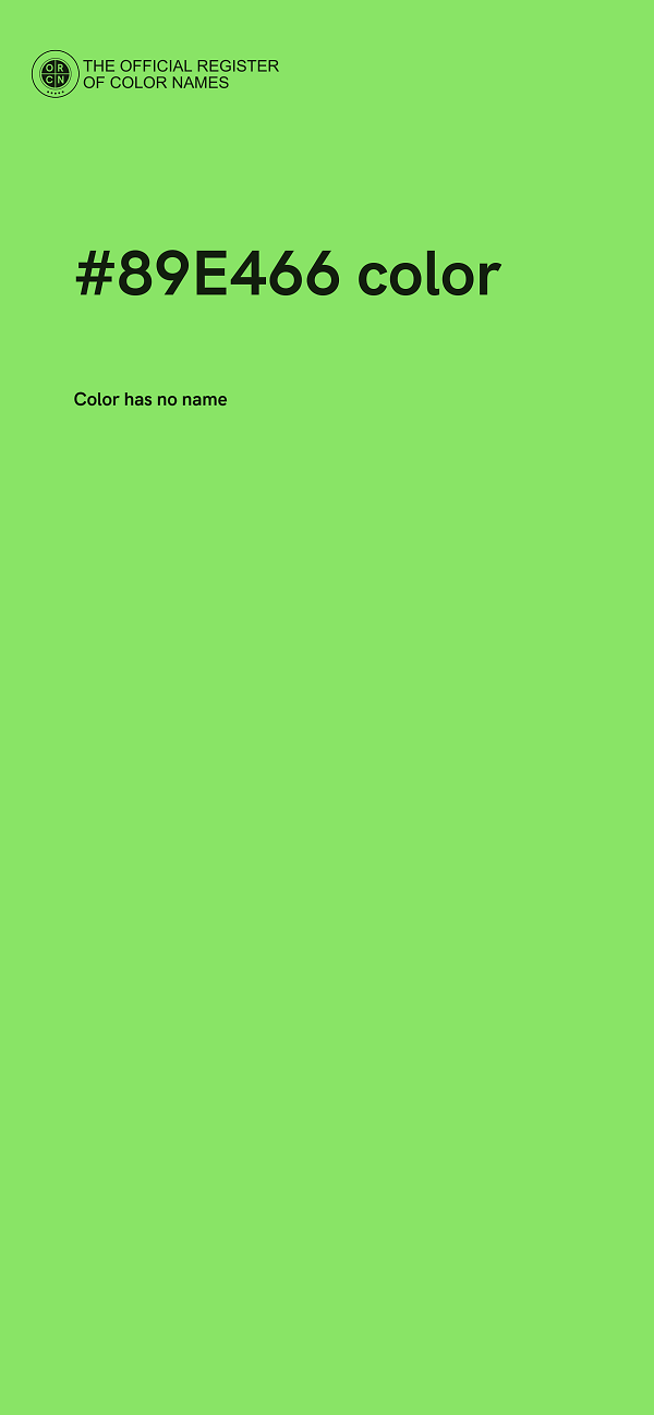 #89E466 color image