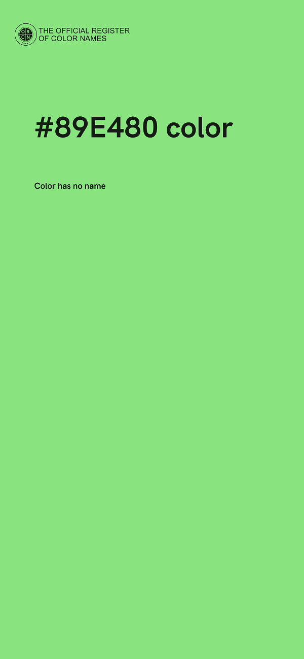 #89E480 color image