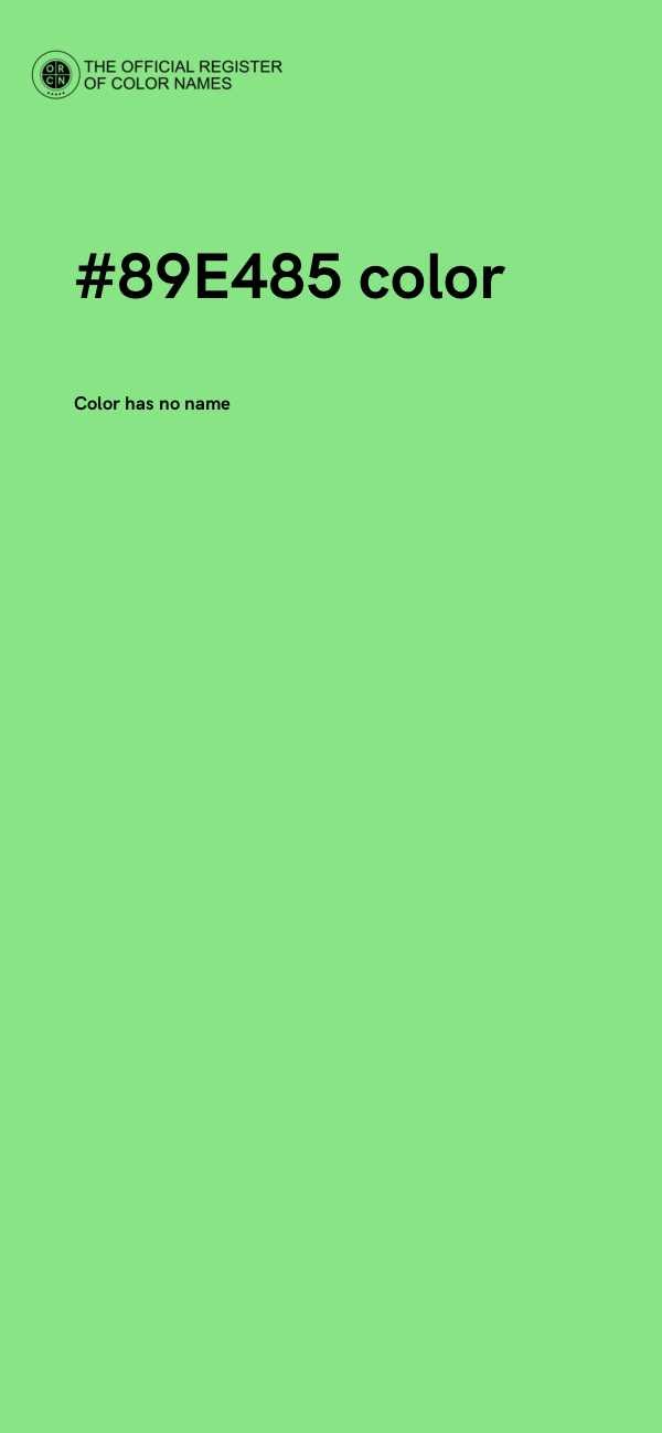 #89E485 color image