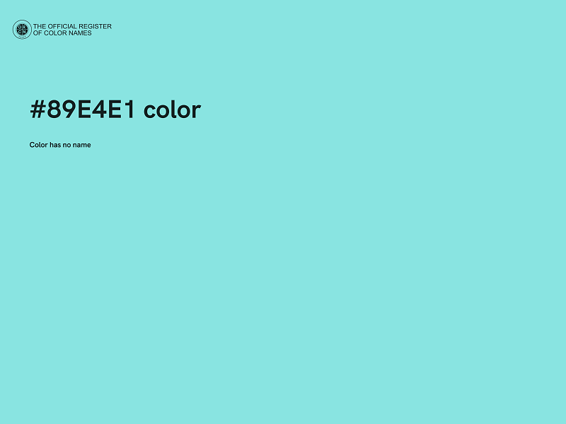 #89E4E1 color image