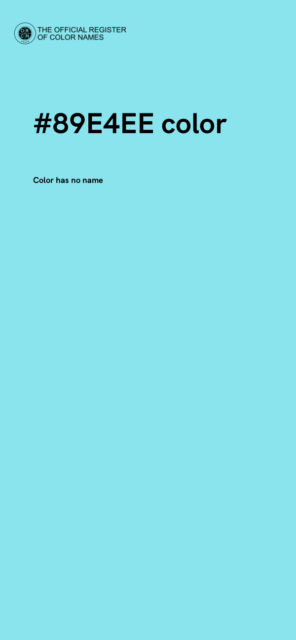#89E4EE color image