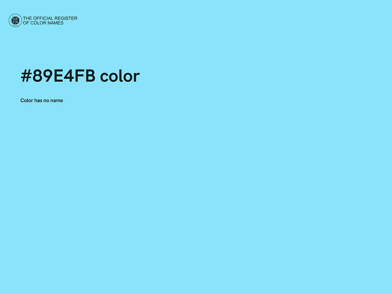 #89E4FB color image