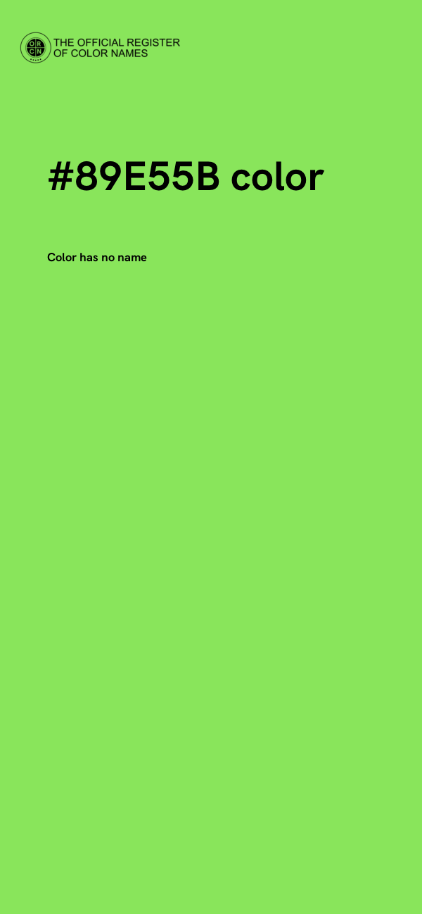 #89E55B color image