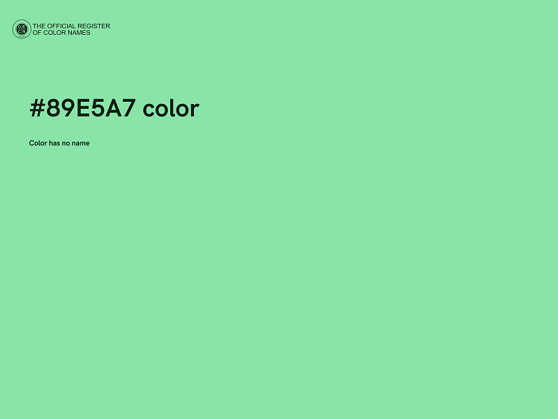 #89E5A7 color image