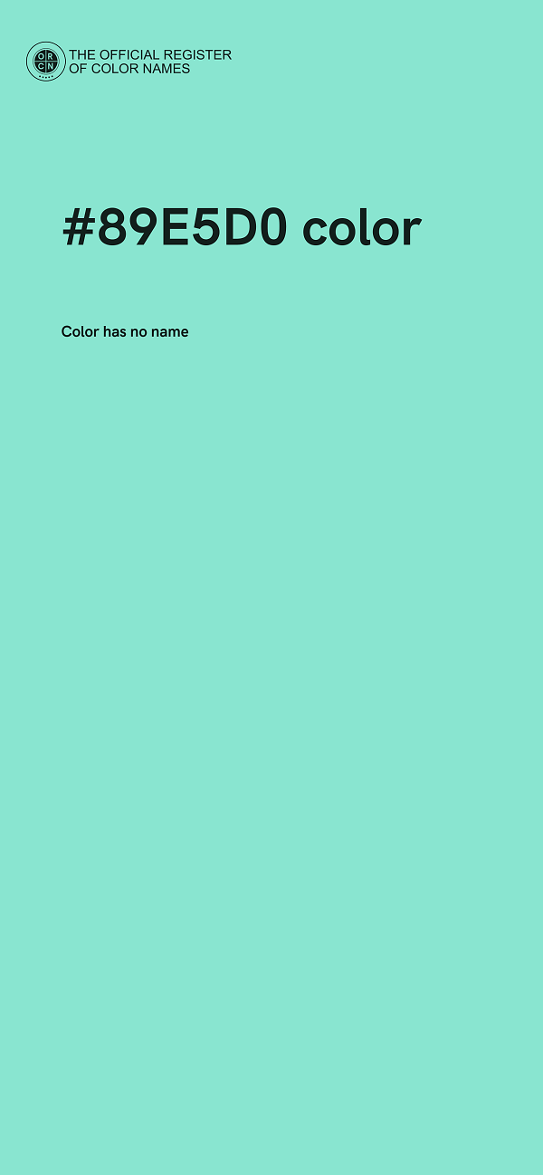 #89E5D0 color image