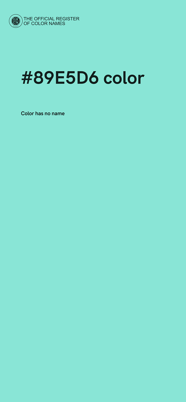 #89E5D6 color image