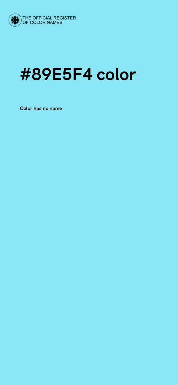 #89E5F4 color image