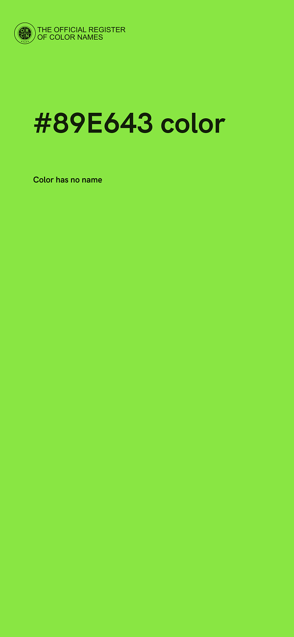 #89E643 color image