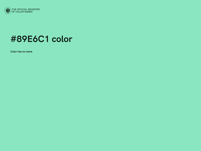 #89E6C1 color image