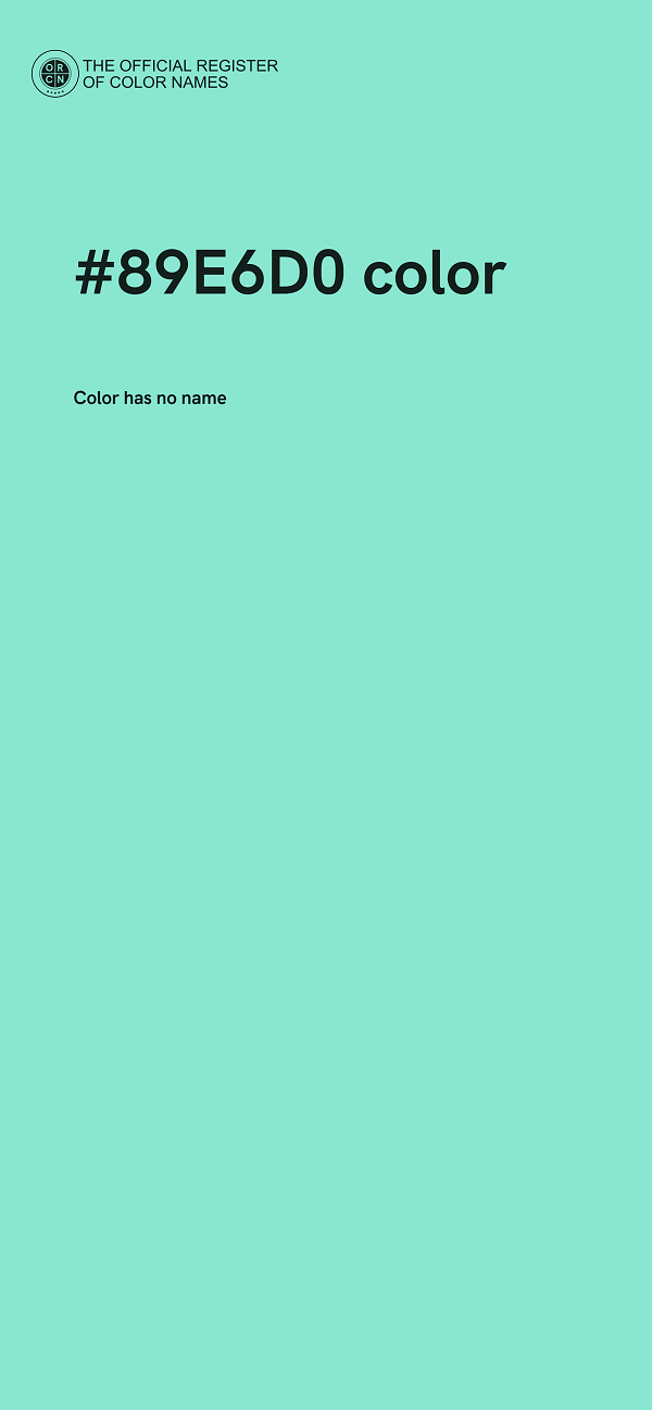 #89E6D0 color image