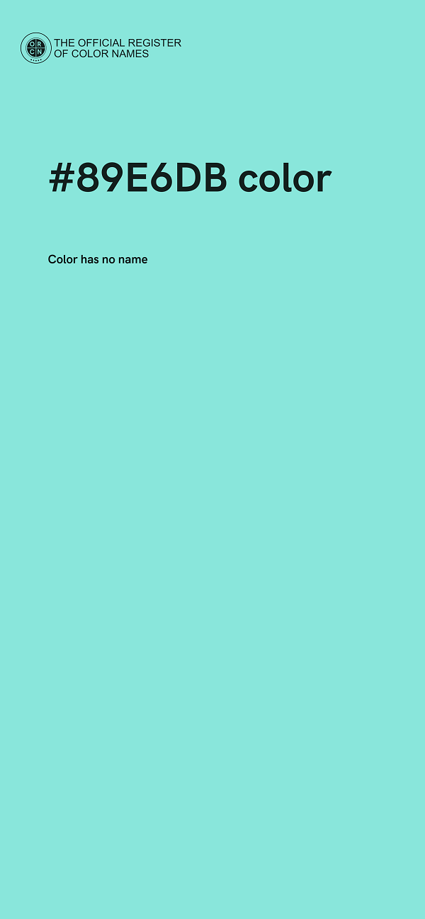 #89E6DB color image