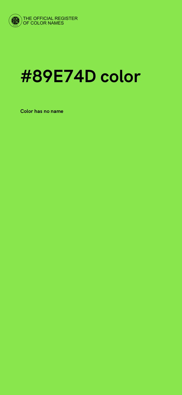#89E74D color image