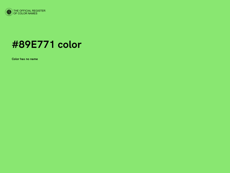 #89E771 color image