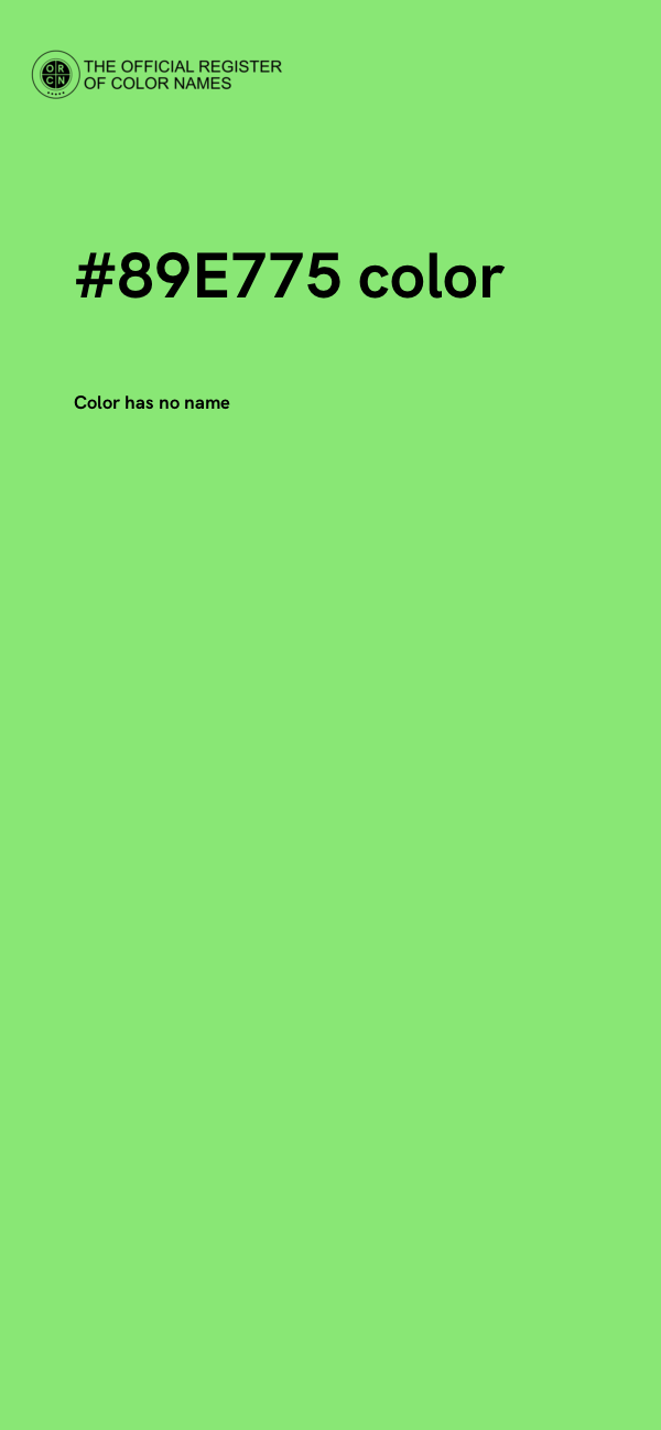 #89E775 color image