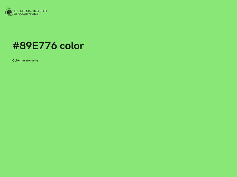 #89E776 color image