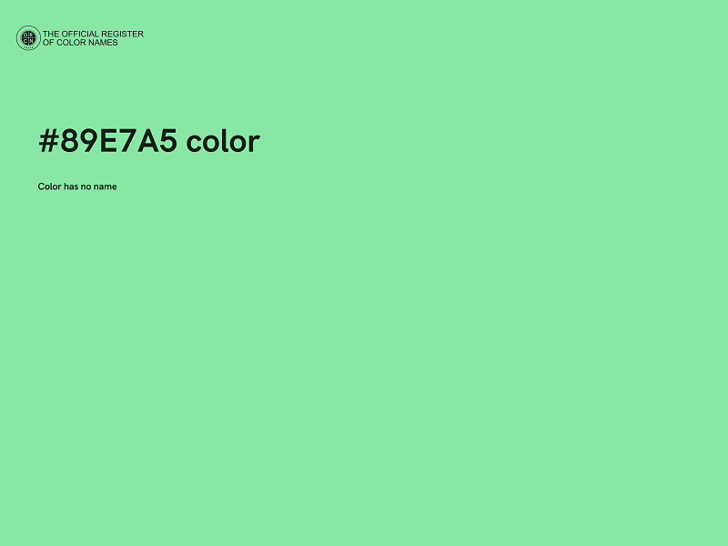 #89E7A5 color image