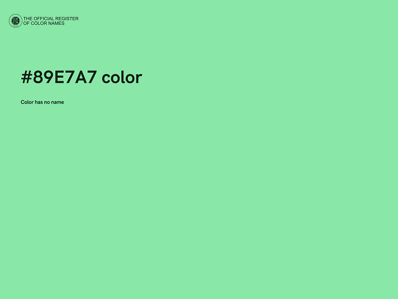 #89E7A7 color image