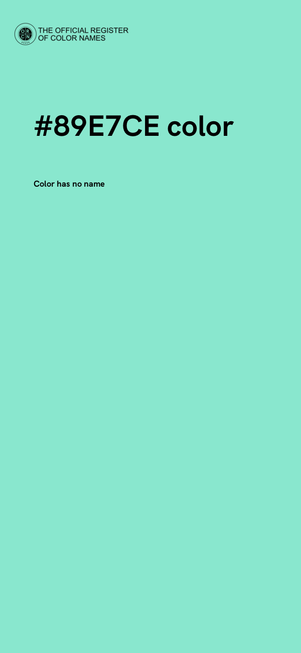 #89E7CE color image