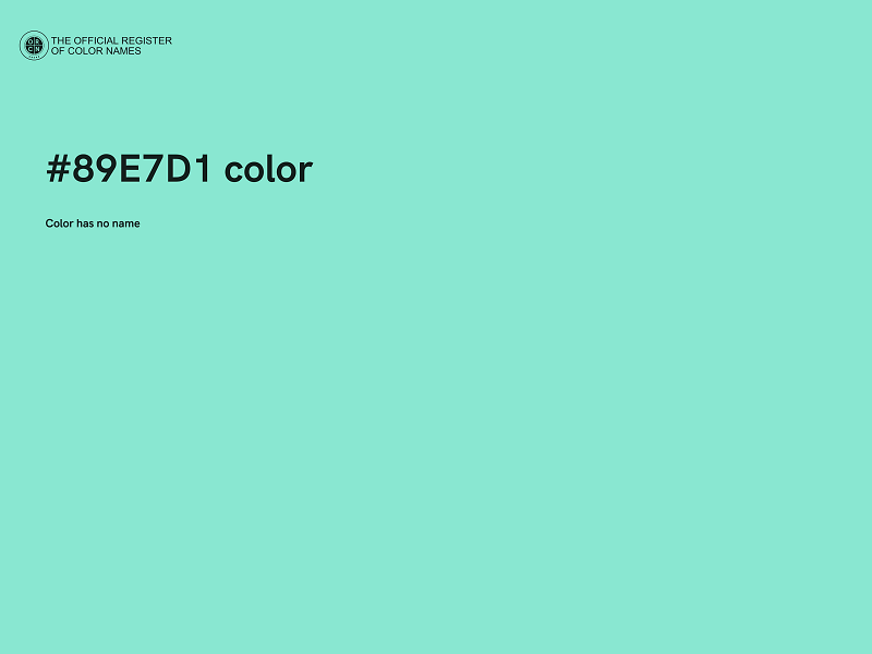 #89E7D1 color image