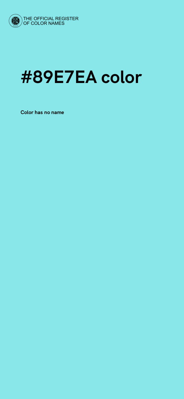 #89E7EA color image