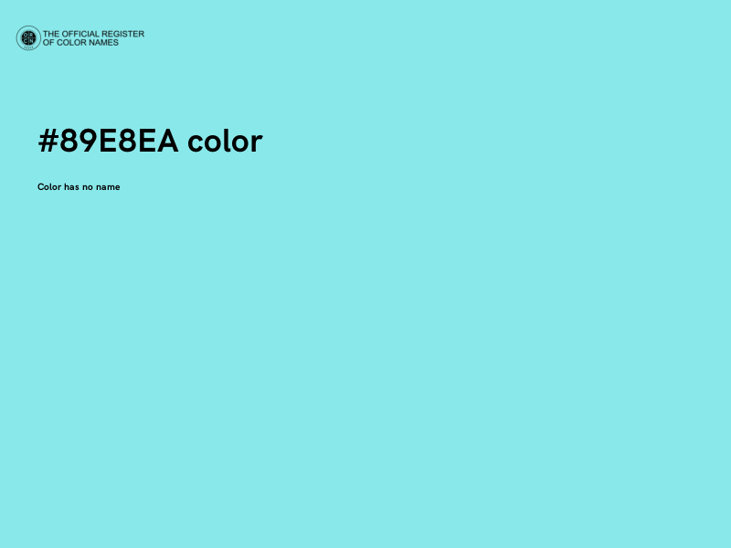 #89E8EA color image