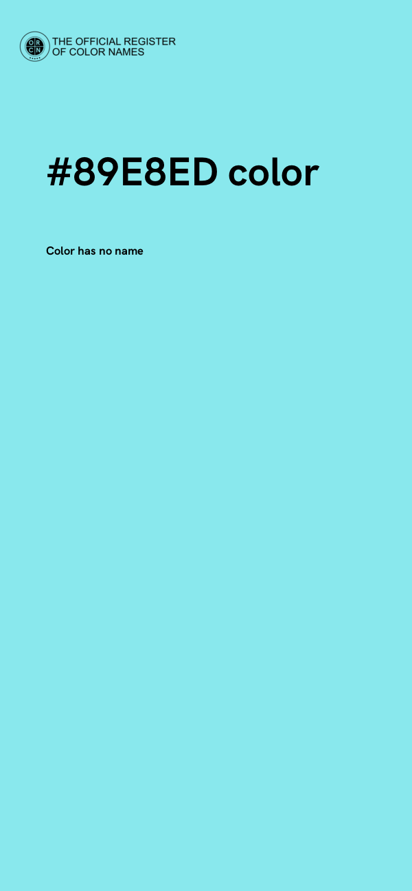 #89E8ED color image